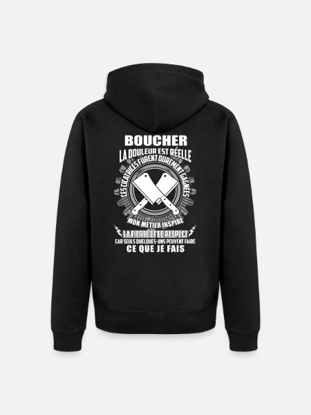 Tee Shirt Boucher - Veste à capuche bio Premium Unisexe - noir