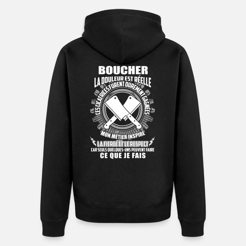 Tee Shirt Boucher - Veste à capuche bio Premium Unisexe - noir