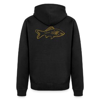 poisson - Veste à capuche bio Premium Unisexe - noir - Dos - Nico (187cm)
