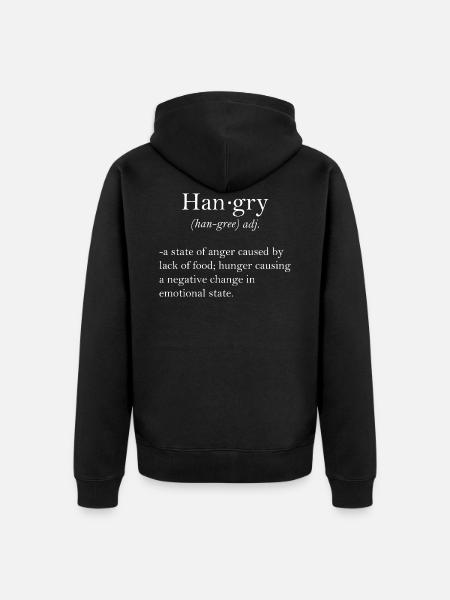 Hangry Gift - Unisex Premium Bio Zip Hoodie - Schwarz