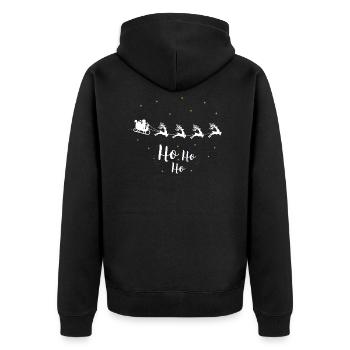 Noël Ho Ho Ho - Veste à capuche bio Premium Unisexe - noir - Dos - Nico (187cm)