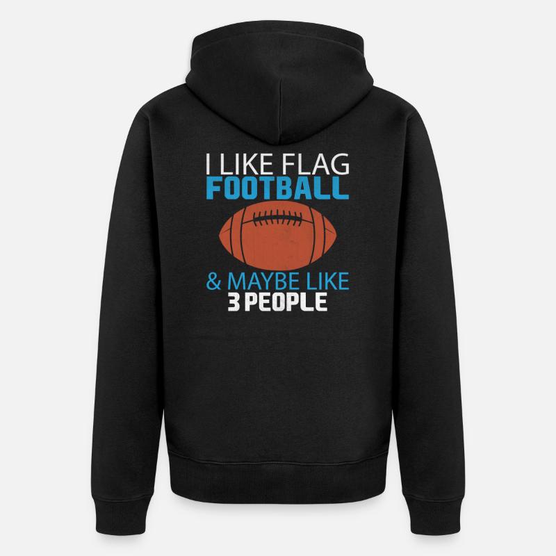 Drapeau football - Veste à capuche bio Premium Unisexe - noir