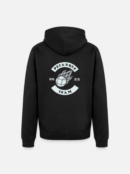 Petanque Team - Premium økologisk unisex-hættejakke - sort