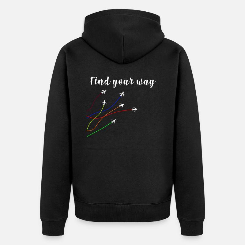 Pilot Flugzeug Spruch - Unisex Premium Bio Zip Hoodie - Schwarz