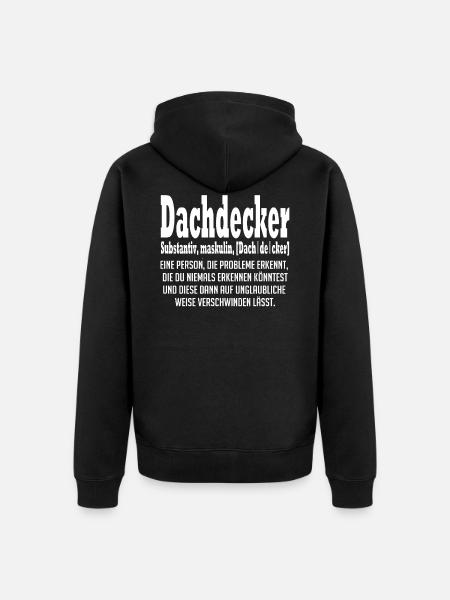 Roofer definition saying - Unisex Premium Organic Zip Hoodie - black