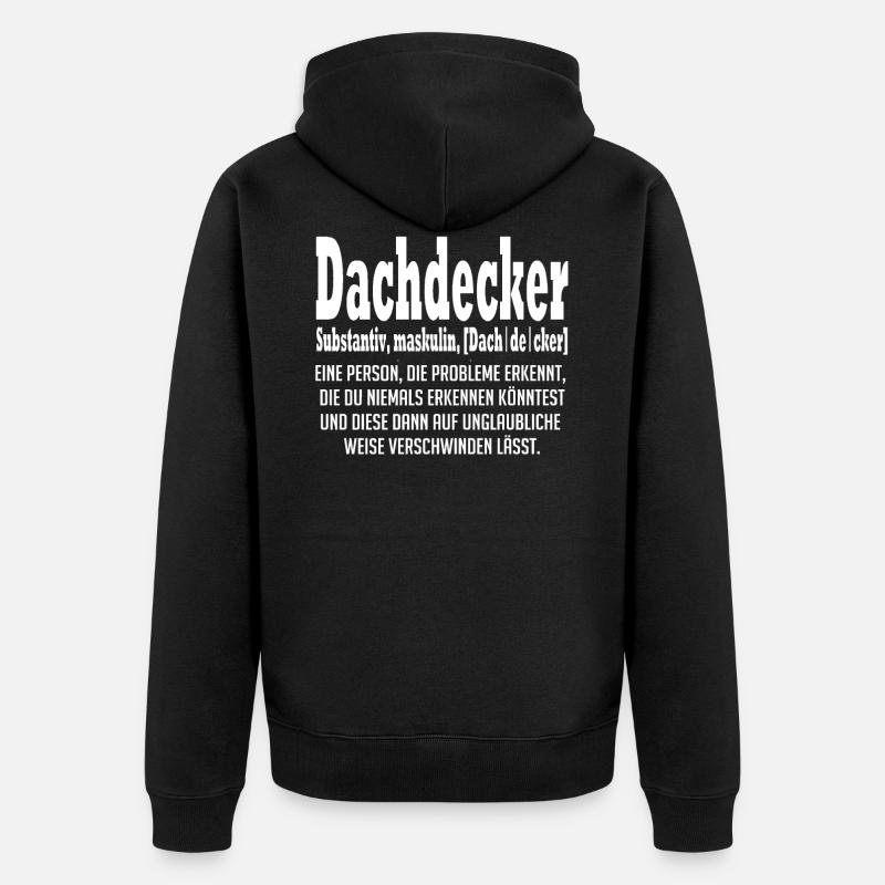 Définition du couvreur - Veste à capuche bio Premium Unisexe - noir