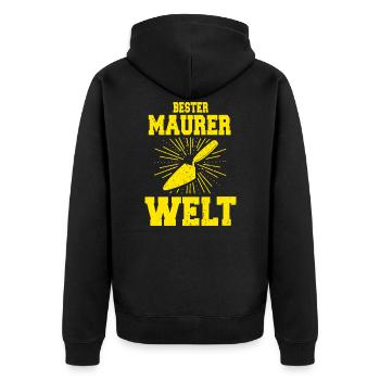 Meilleur maçon du monde - Veste à capuche bio Premium Unisexe - noir - Dos - Nico (187cm)