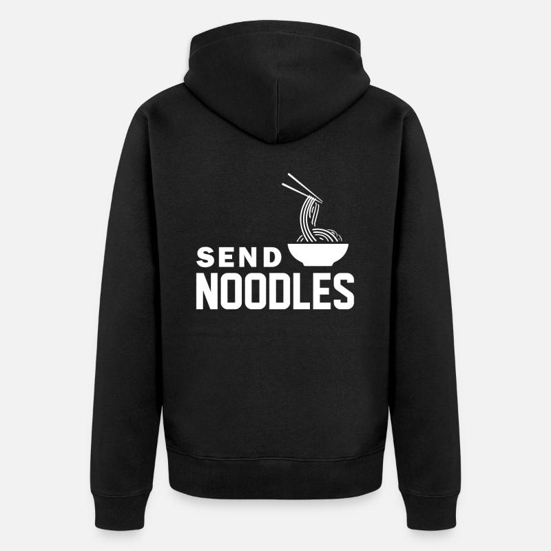 Envoyer des nouilles Ramen - Veste à capuche bio Premium Unisexe - noir