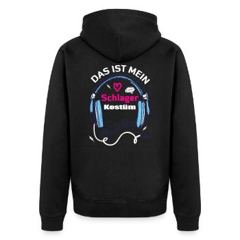 Tee-shirt fête de costume pop Schlager - Veste à capuche bio Premium Unisexe - noir - Dos - Nico (187cm)