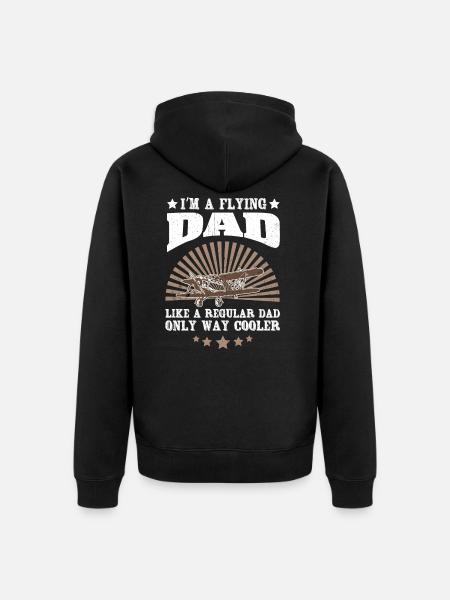 Pilot Piloten Vater Geschenk - Unisex Premium Bio Zip Hoodie - Schwarz