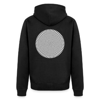 Optical illusion illusion gift idea - Unisex Premium Organic Zip Hoodie - black - Back - Nico (187cm)