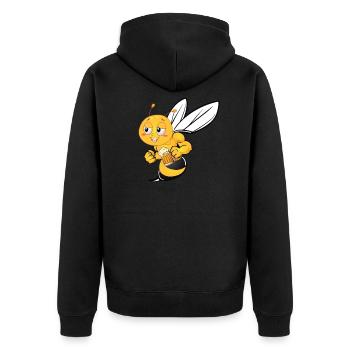 Bee beekeeper bees gift shirt - Unisex Premium Organic Zip Hoodie - black - Back - Nico (187cm)