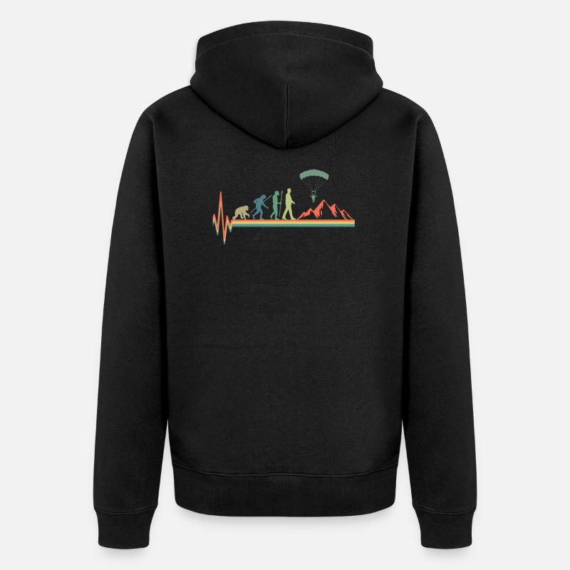 Cadeau de parapente Evolution - Veste à capuche bio Premium Unisexe - noir