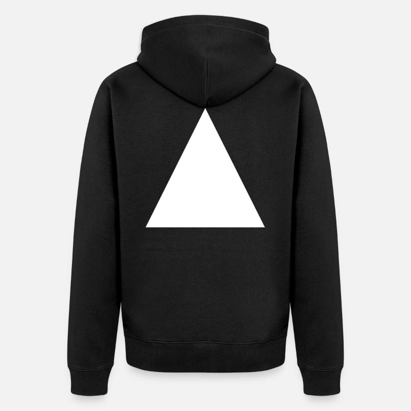 Triangle blanc - Veste à capuche bio Premium Unisexe - noir