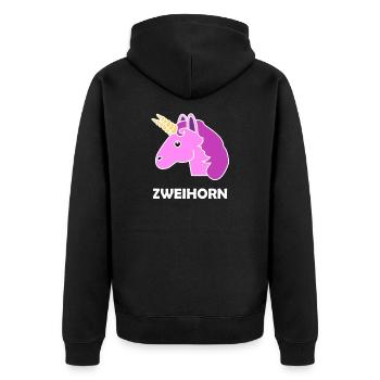 Licorne licorne - Veste à capuche bio Premium Unisexe - noir - Dos - Nico (187cm)