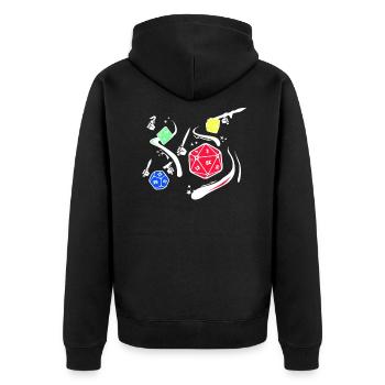 Cool jeu de dés T-shirt - Veste à capuche bio Premium Unisexe - noir - Dos - Nico (187cm)