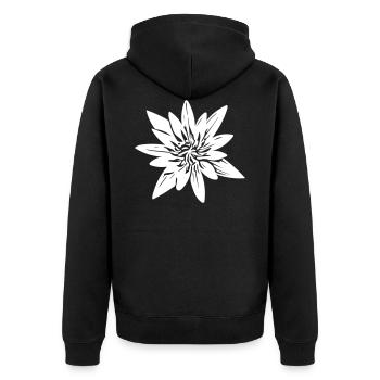 fleur - Veste à capuche bio Premium Unisexe - noir - Dos - Nico (187cm)