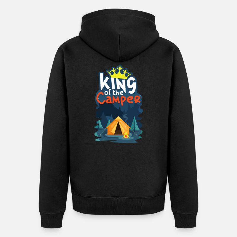 campeur - Veste à capuche bio Premium Unisexe - noir