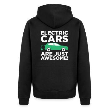 Les avantages des voitures électriques contre les diesels incinérés - Veste à capuche bio Premium Unisexe - noir - Dos - Nico (187cm)