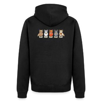 Cadeau drôle de cheval cheval - Veste à capuche bio Premium Unisexe - noir - Dos - Nico (187cm)