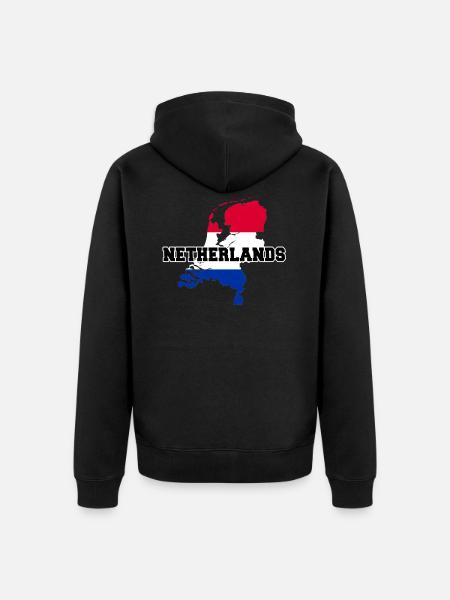 Pays-Bas Pays-Bas Pays-Bas - Veste à capuche bio Premium Unisexe - noir
