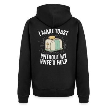 Funny Hus Conjoint Hobby Chef Fun Cadeau Cool - Veste à capuche bio Premium Unisexe - noir - Dos - Nico (187cm)