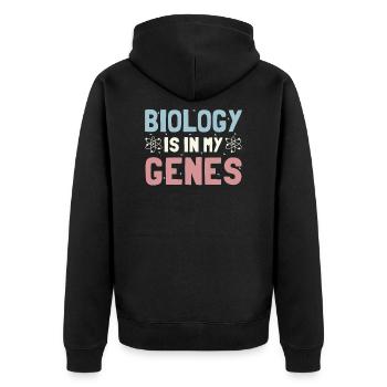 Biologie - Veste à capuche bio Premium Unisexe - noir - Dos - Nico (187cm)