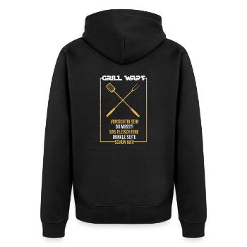 Grill Wars attention vous devez être cadeau - Veste à capuche bio Premium Unisexe - noir - Dos - Nico (187cm)