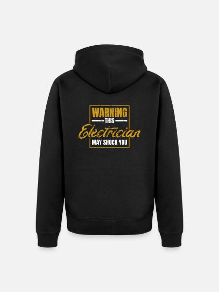 electrician - Unisex Premium Organic Zip Hoodie - black