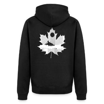 Randonnée en montagne Canada Canada feuille d'érable - Veste à capuche bio Premium Unisexe - noir - Dos - Nico (187cm)