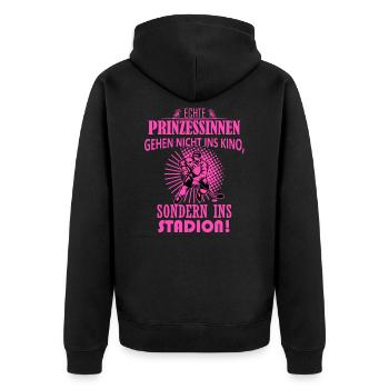 Ice Hockey Ice Hockey Player Saying Gift - Unisex Premium Organic Zip Hoodie - black - Back - Nico (187cm)
