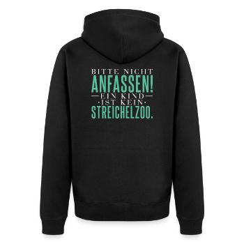 Enfants Humour Zooo - Veste à capuche bio Premium Unisexe - noir - Dos - Nico (187cm)