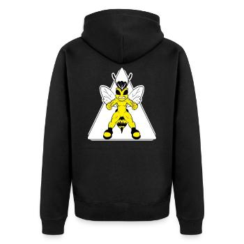 Bee honeyed - Unisex Premium Organic Zip Hoodie - black - Back - Nico (187cm)