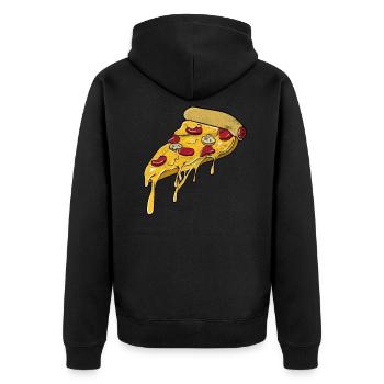 pizza - Veste à capuche bio Premium Unisexe - noir - Dos - Nico (187cm)