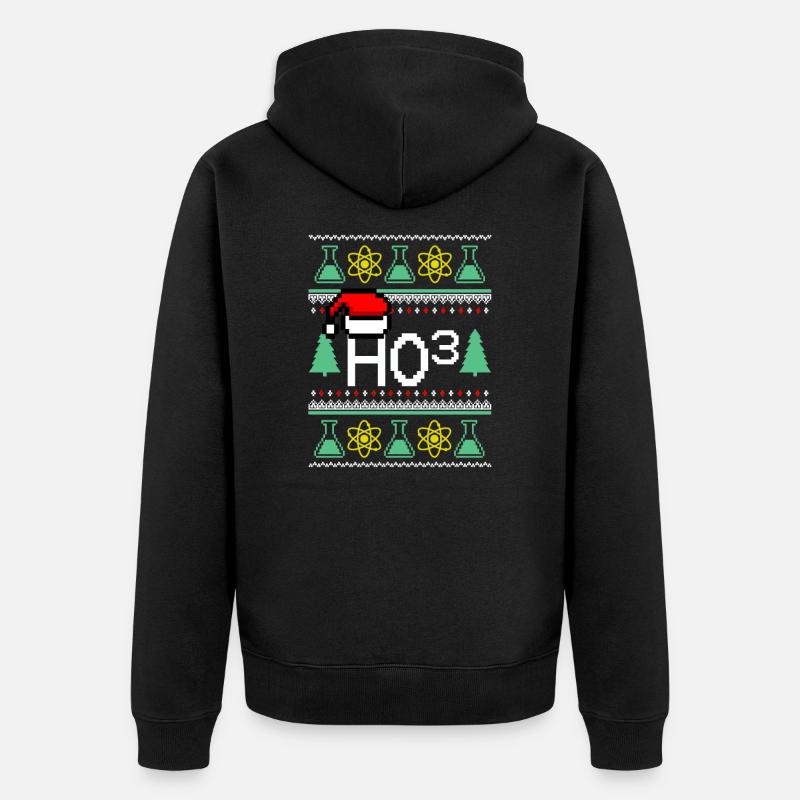 Ho ho ho Noël - Veste à capuche bio Premium Unisexe - noir