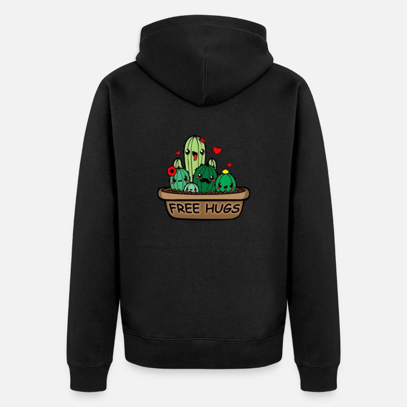 Cactus câlins gratuits - Veste à capuche bio Premium Unisexe - noir