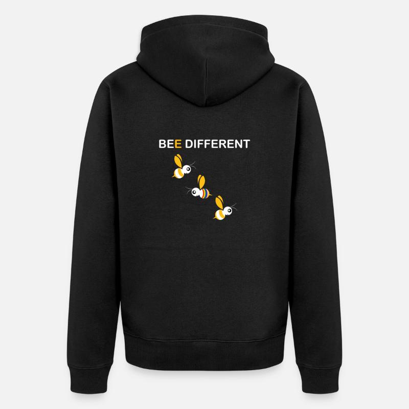 Bee different - Veste à capuche bio Premium Unisexe - noir