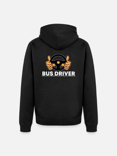 Bus driver Bus driver - Unisex Premium Organic Zip Hoodie - black
