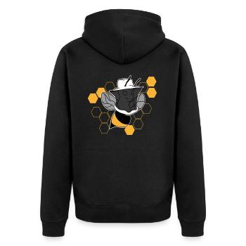 Beekeeper bee - Unisex Premium Organic Zip Hoodie - black - Back - Nico (187cm)
