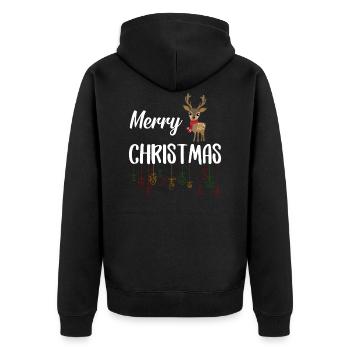 Christmas Christman Ugly Christmas Christmassy - Unisex Premium Organic Zip Hoodie - black - Back - Nico (187cm)