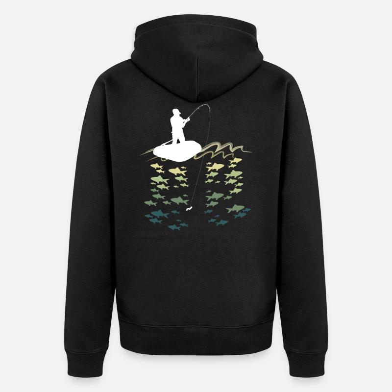 Pêche pêche pêche - Veste à capuche bio Premium Unisexe - noir