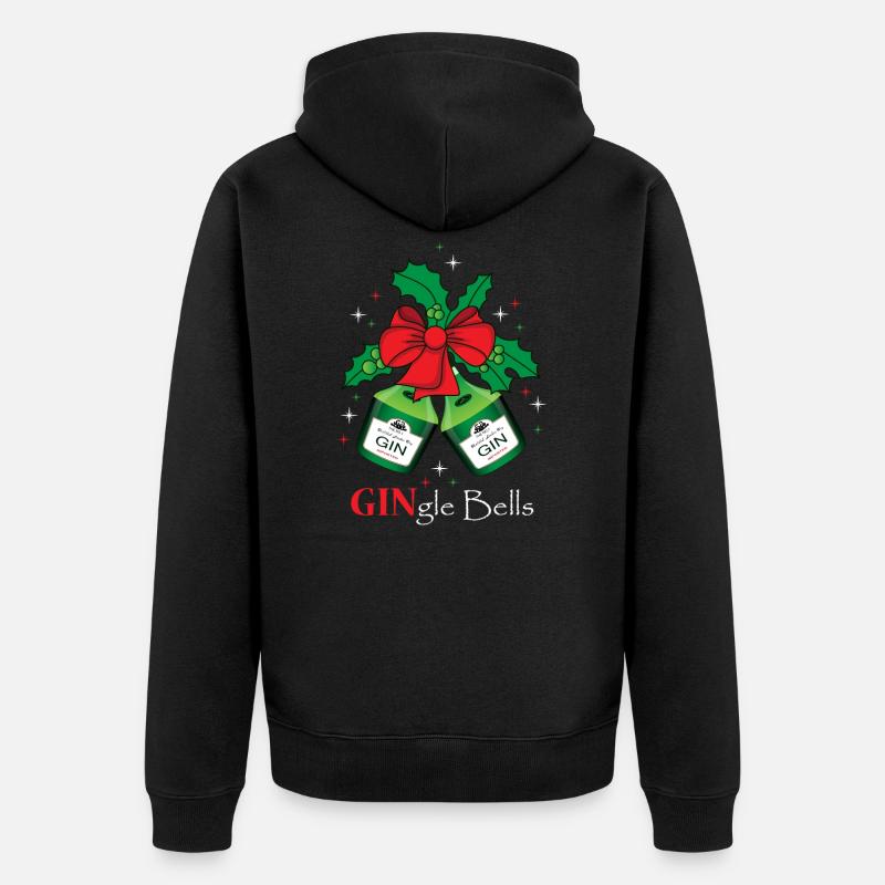 Gin Alcool Gingle Bells - Veste à capuche bio Premium Unisexe - noir