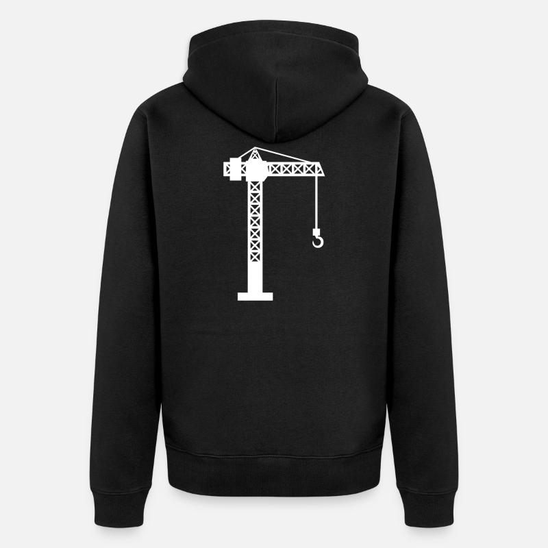 Chantier de grue - Veste à capuche bio Premium Unisexe - noir