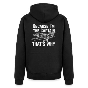 Cadeau avion pilote - Veste à capuche bio Premium Unisexe - noir - Dos - Nico (187cm)