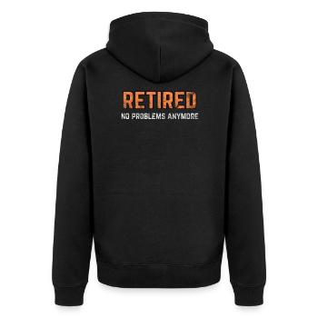 pension - Veste à capuche bio Premium Unisexe - noir - Dos - Nico (187cm)
