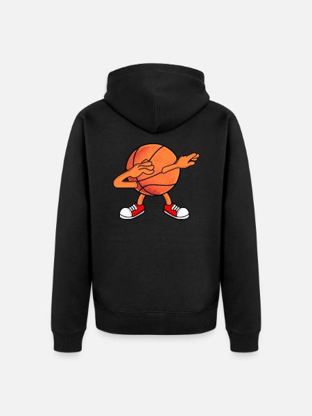Basketball dabbing - Unisex Premium Organic Zip Hoodie - black