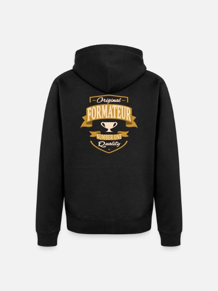 Formateur - Veste à capuche bio Premium Unisexe - noir