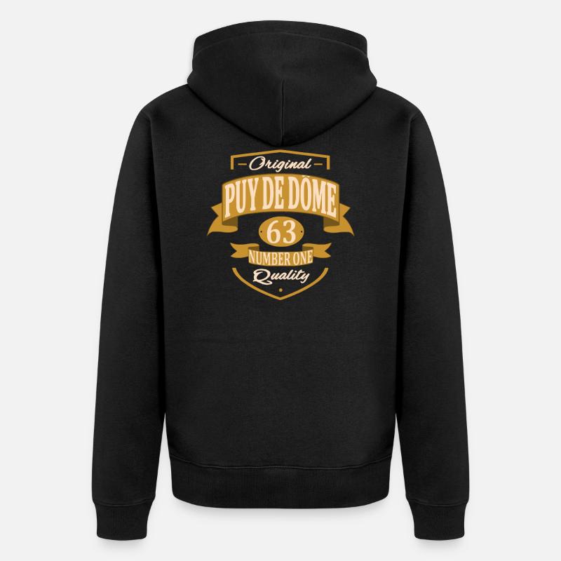 Puy De Dôme - Veste à capuche bio Premium Unisexe - noir