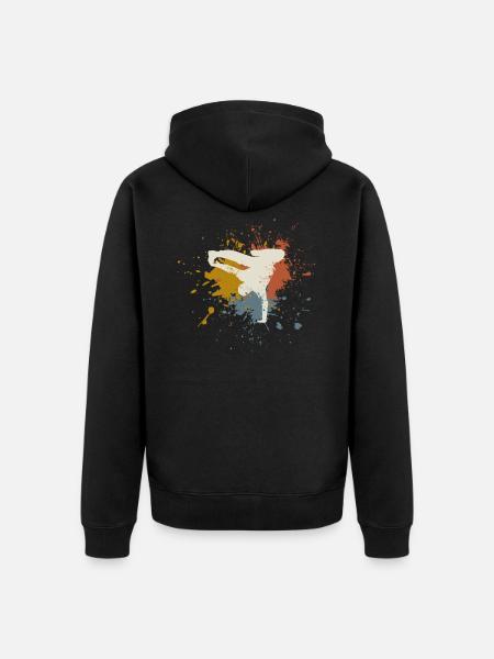 Breakdance retro - Veste à capuche bio Premium Unisexe - noir