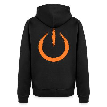 Power on off off icon - Unisex Premium Organic Zip Hoodie - black - Back - Nico (187cm)